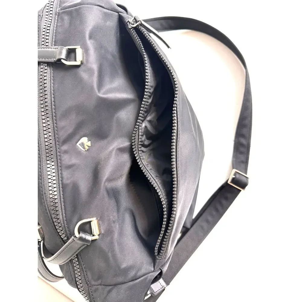 Kate Spade Chelsea Jae medium Satchel black nylon tote gold tone hardware